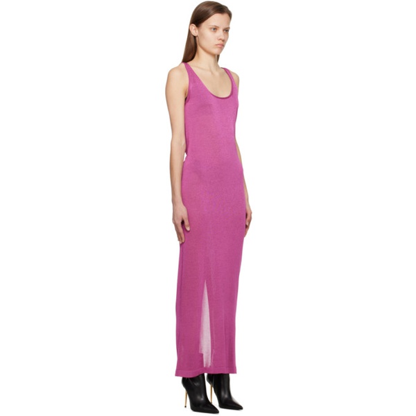 톰포드 톰포드 TOM FORD Pink Glossy Maxi Dress 231076F055010