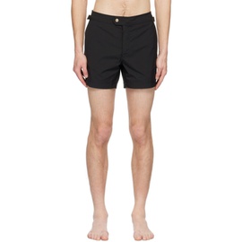 톰포드 TOM FORD Black Compact Swim Shorts 231076M193007