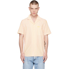 휴고 Hugo Yellow & White Striped Shirt 231084M192045