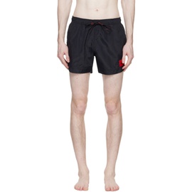 휴고 Hugo Black Quick-Drying Swim Shorts 231084M208020