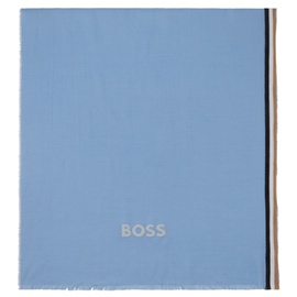 BOSS Blue Striped Scarf 231085M150011