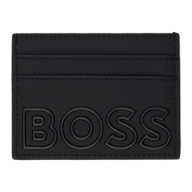 BOSS Black Applique Card Holder 231085M164014