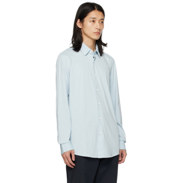  BOSS Blue Slim-Fit Shirt 231085M192000