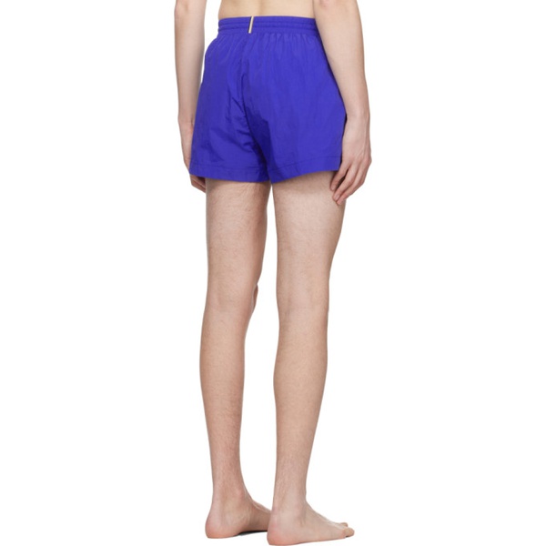  BOSS Blue Printed Swim Shorts 231085M208009