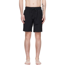 BOSS Black Embroidered Swim Shorts 231085M208010