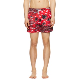 BOSS Red Graphic Swim Shorts 231085M208019