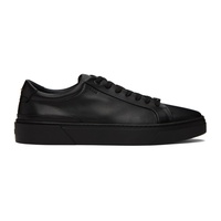 Black Embossed Sneakers 231085M237030