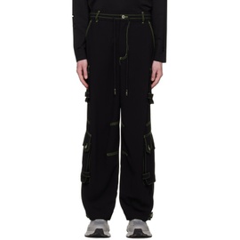 펑첸왕 Feng Chen Wang Black Contrast Stitch Cargo Pants 231107M188000