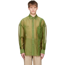 펑첸왕 Feng Chen Wang Green Transparent Shirt 231107M192001