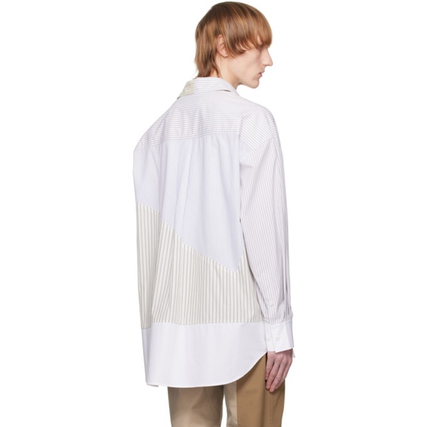  펑첸왕 Feng Chen Wang Gray Multi Stripe Shirt 231107M192005
