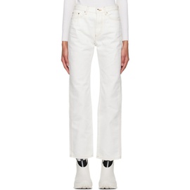 몽클레어 Moncler White Straight-Leg Jeans 231111F069034