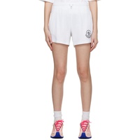 몽클레어 Moncler White Embroidered Shorts 231111F088023