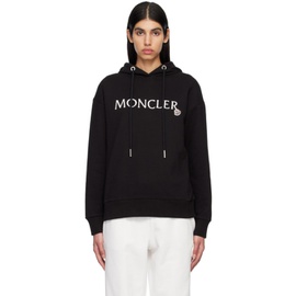 몽클레어 Moncler Black Embroidered Hoodie 231111F097020