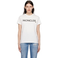 몽클레어 Moncler White Embroidered T-Shirt 231111F110018