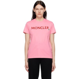 몽클레어 Moncler Pink Embroidered T-Shirt 231111F110019
