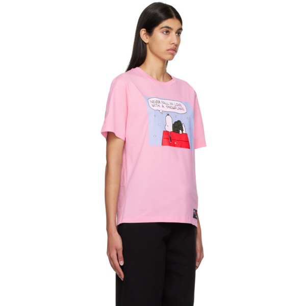 몽클레어 몽클레어 Moncler Pink Peanuts T-Shirt 231111F110056