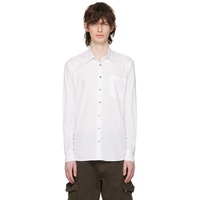 몽클레어 Moncler White Press-Stud Shirt 231111M192008