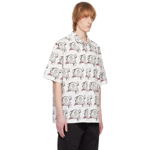 몽클레어 몽클레어 Moncler White Printed Shirt 231111M192026