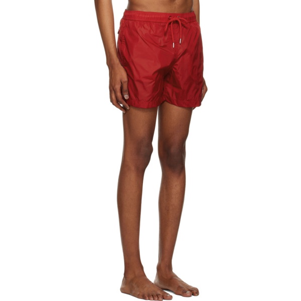 몽클레어 몽클레어 Moncler Red Drawstring Swim Shorts 231111M193004