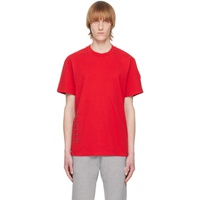 몽클레어 Moncler Red Crewneck T-Shirt 231111M193044