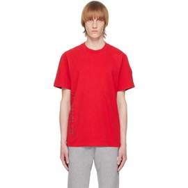 몽클레어 Moncler Red Crewneck T-Shirt 231111M193044