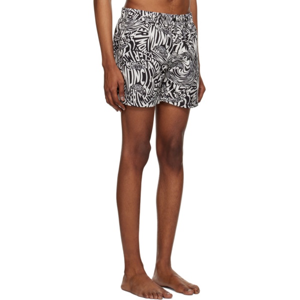 몽클레어 몽클레어 Moncler Black & White Printed Swim Shorts 231111M208005