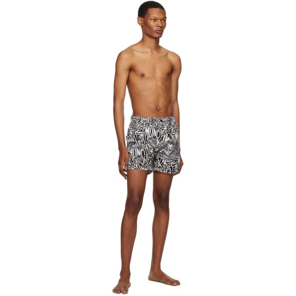 몽클레어 몽클레어 Moncler Black & White Printed Swim Shorts 231111M208005