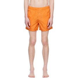 몽클레어 Moncler Orange Drawstring Swim Shorts 231111M208006