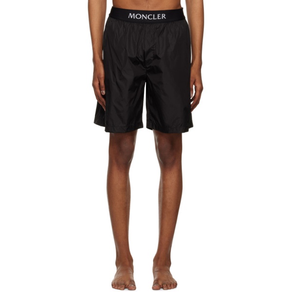 몽클레어 몽클레어 Moncler Black Three-Pocket Swim Shorts 231111M208011