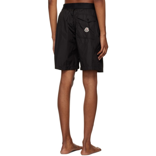 몽클레어 몽클레어 Moncler Black Three-Pocket Swim Shorts 231111M208011