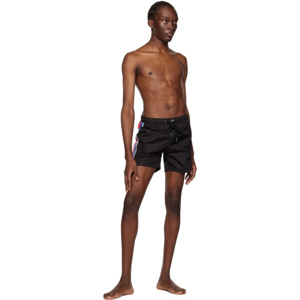 몽클레어 몽클레어 Moncler Black Drawstring Swim Shorts 231111M208013