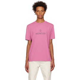 몽클레어 Moncler Pink Garment-Washed T-Shirt 231111M213042