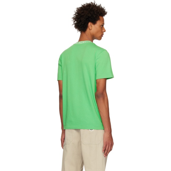 몽클레어 몽클레어 Moncler Green Garment-Washed T-Shirt 231111M213045