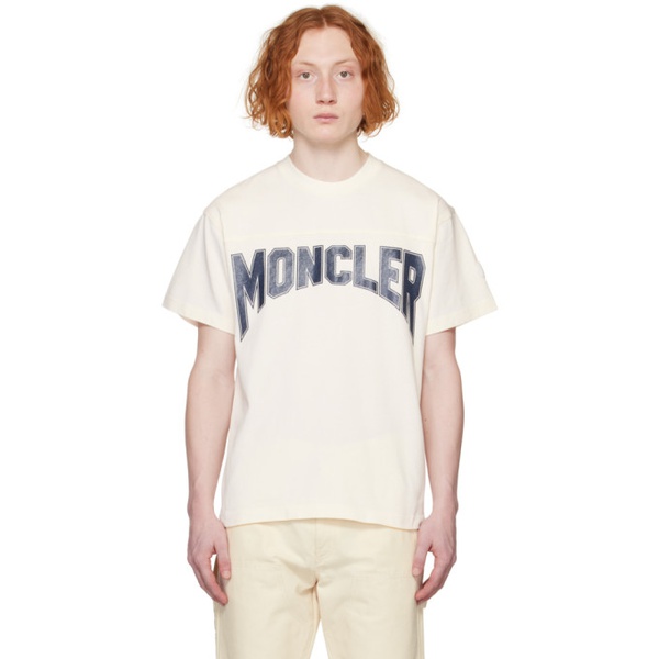 몽클레어 몽클레어 Moncler White Printed T-Shirt 231111M213083