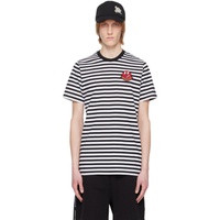 몽클레어 Moncler Black & White Striped T-Shirt 231111M213090