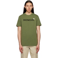 몽클레어 Moncler Khaki Flocked T-Shirt 231111M213093