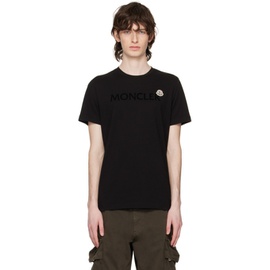 몽클레어 Moncler Black Flocked T-Shirt 231111M213103