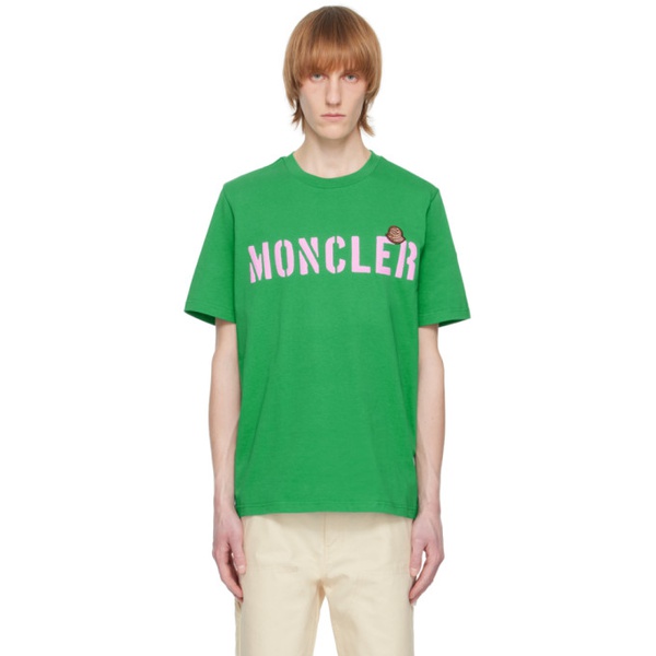 몽클레어 몽클레어 Moncler Green Printed T-Shirt 231111M213105