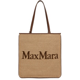 맥스마라 Max Mara Beige & Brown Easy Tote 231118F049001