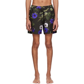 선스펠 Sunspel Black Floral Swim Shorts 231128M208000