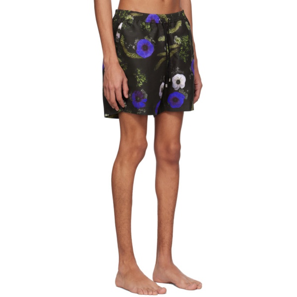  선스펠 Sunspel Black Floral Swim Shorts 231128M208000