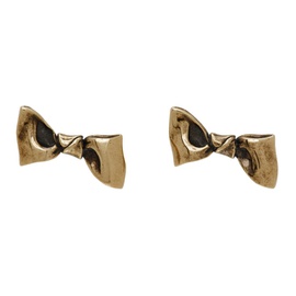 아크네 스튜디오 Acne Studios Gold Karen Kilimnik 에디트 Edition Bow Earrings 231129F022000