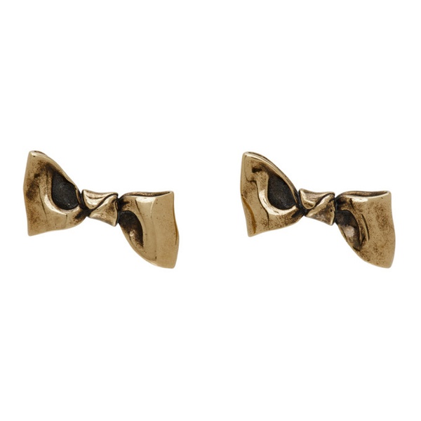 아크네스튜디오 아크네 스튜디오 Acne Studios Gold Karen Kilimnik 에디트 Edition Bow Earrings 231129F022000