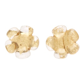 아크네 스튜디오 Acne Studios Gold Flower Earrings 231129F022004
