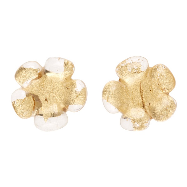 아크네스튜디오 아크네 스튜디오 Acne Studios Gold Flower Earrings 231129F022004