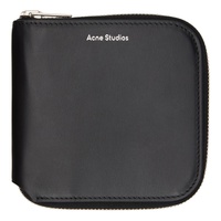 아크네 스튜디오 Acne Studios Black Zippered Wallet 231129F040000