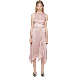 아크네 스튜디오 Acne Studios Pink Crinkled Midi Dress 231129F054010