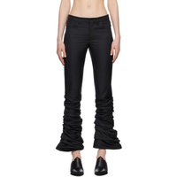 아크네 스튜디오 Acne Studios Black Gathered Trousers 231129F087006