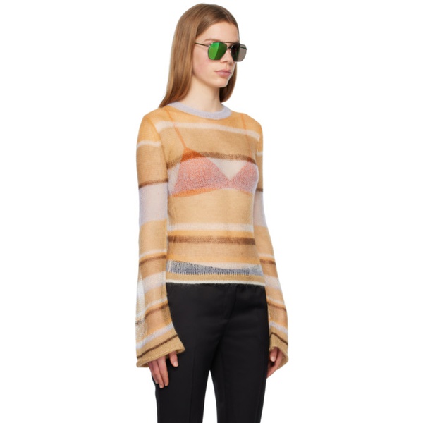 아크네스튜디오 아크네 스튜디오 Acne Studios Brown Striped Sweater 231129F096015