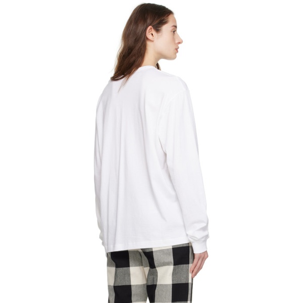 아크네스튜디오 아크네 스튜디오 Acne Studios White Patch Long Sleeve T-Shirt 231129F110010